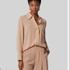 EQUIPTMENT Dillon Silk Blouse Blush Pocket Front Sz XS NWOT